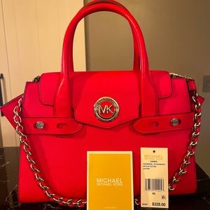 NWT Michael Kors Red Carmen Handbag